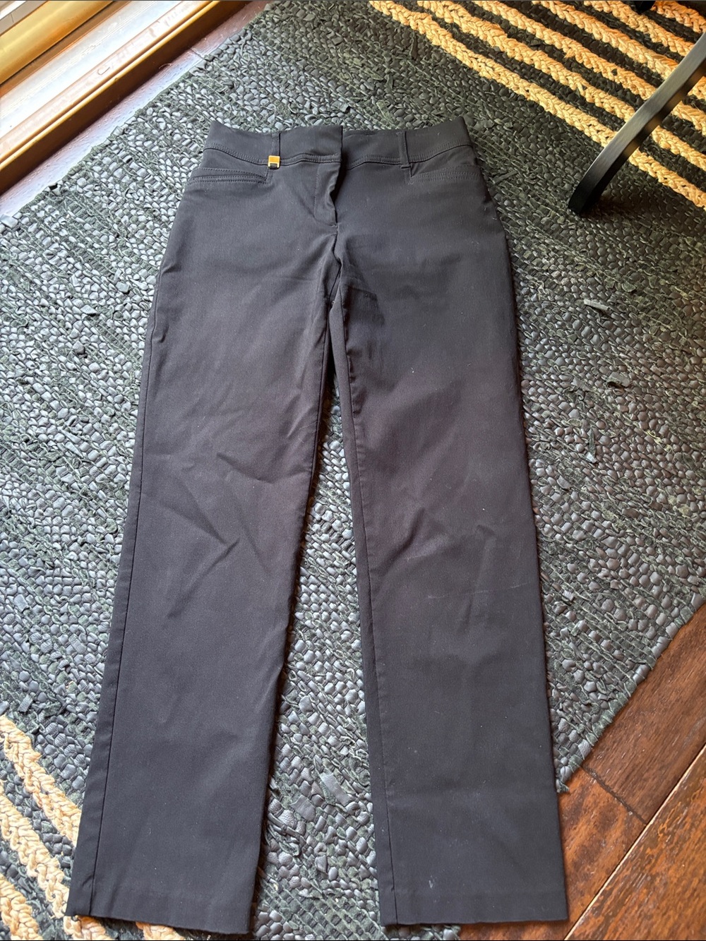 JM Collection Black Straight-Leg Pants